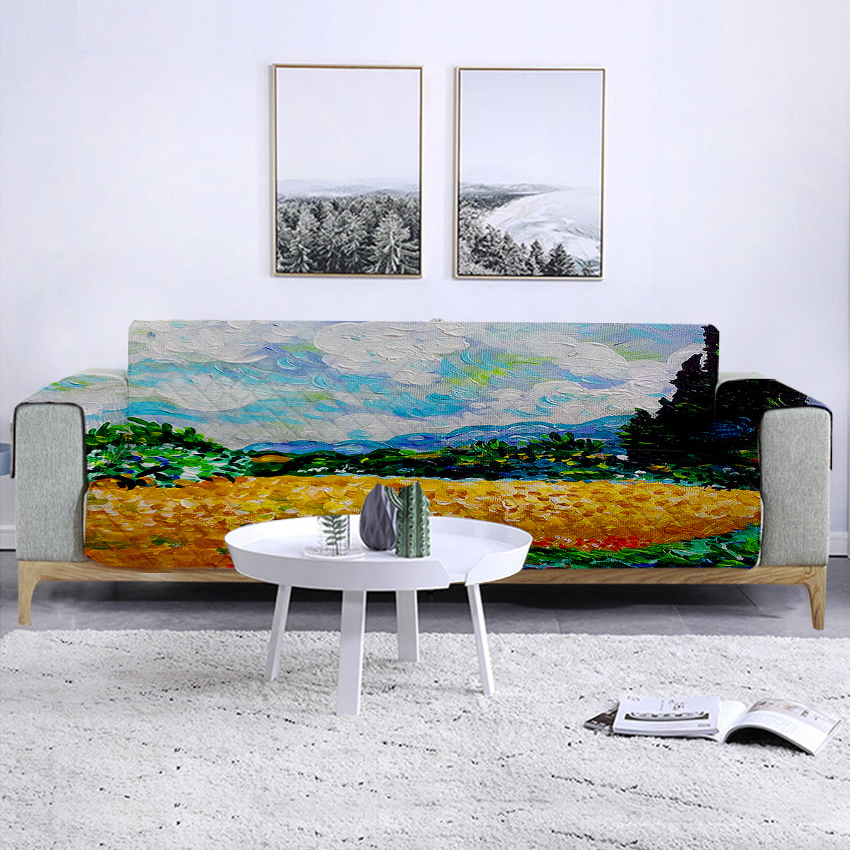 Van Gogh Wheat Field Sofa Cover