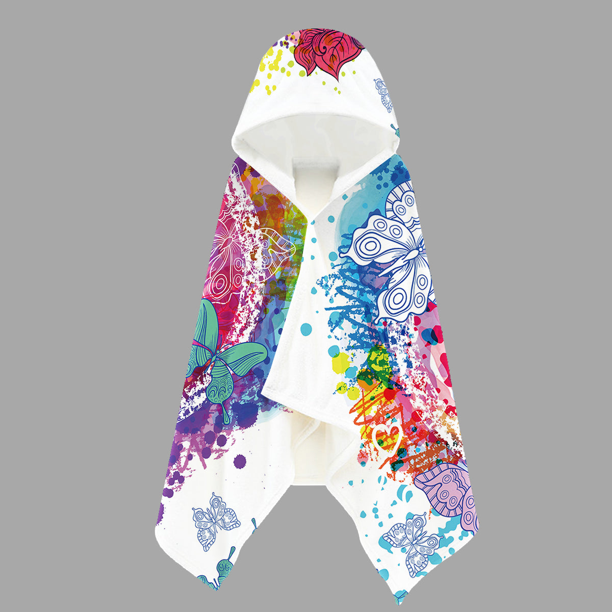Peace on the Beach Hooded Beach Towel for Kids