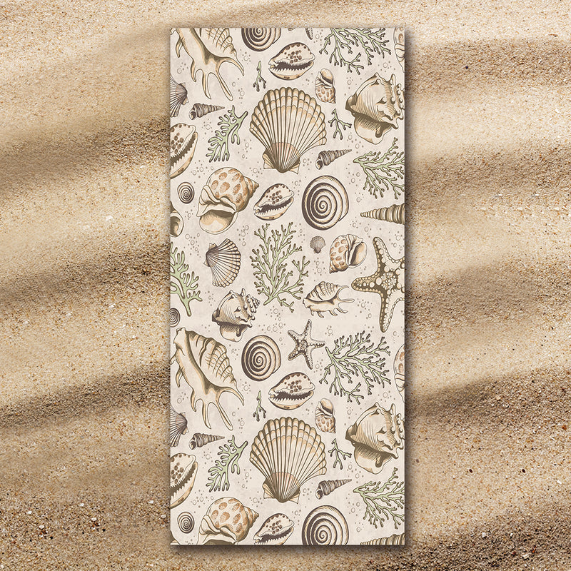 Brown Seashells Extra Large Beach Towel