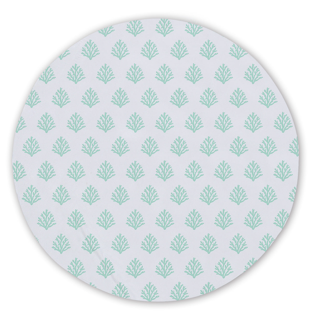 Coral Mint Round Area Rug