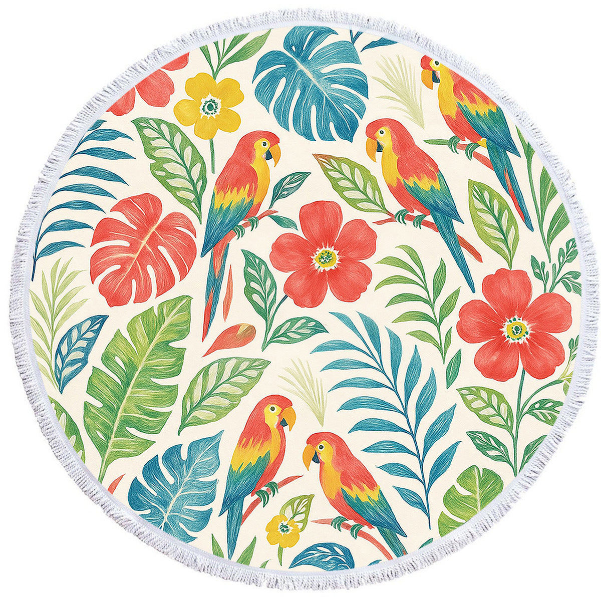 Classic Tropical Round Beach Towel