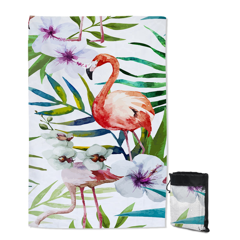 Flamingo Tropics Sand Free Towel