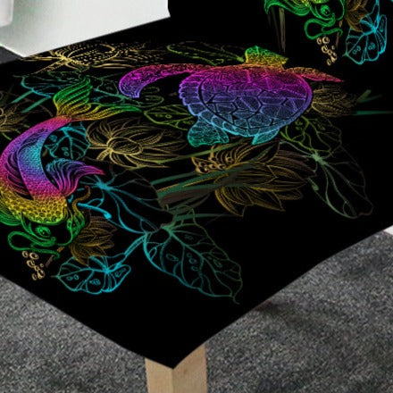 Sea Turtle and Koi Chair Cover