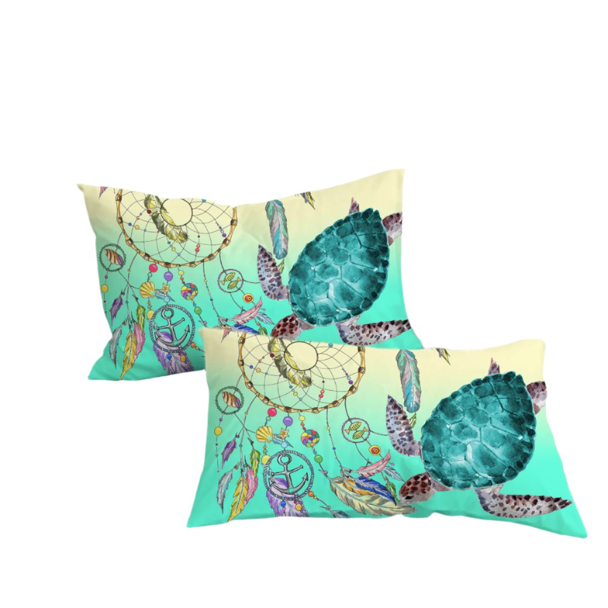 The Dreamcatcher and Sea Turtle Comforter with Shams and Pillow Cover
