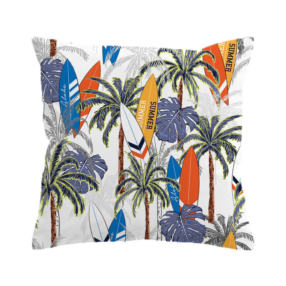 Tropical Surfer Pillow Cover