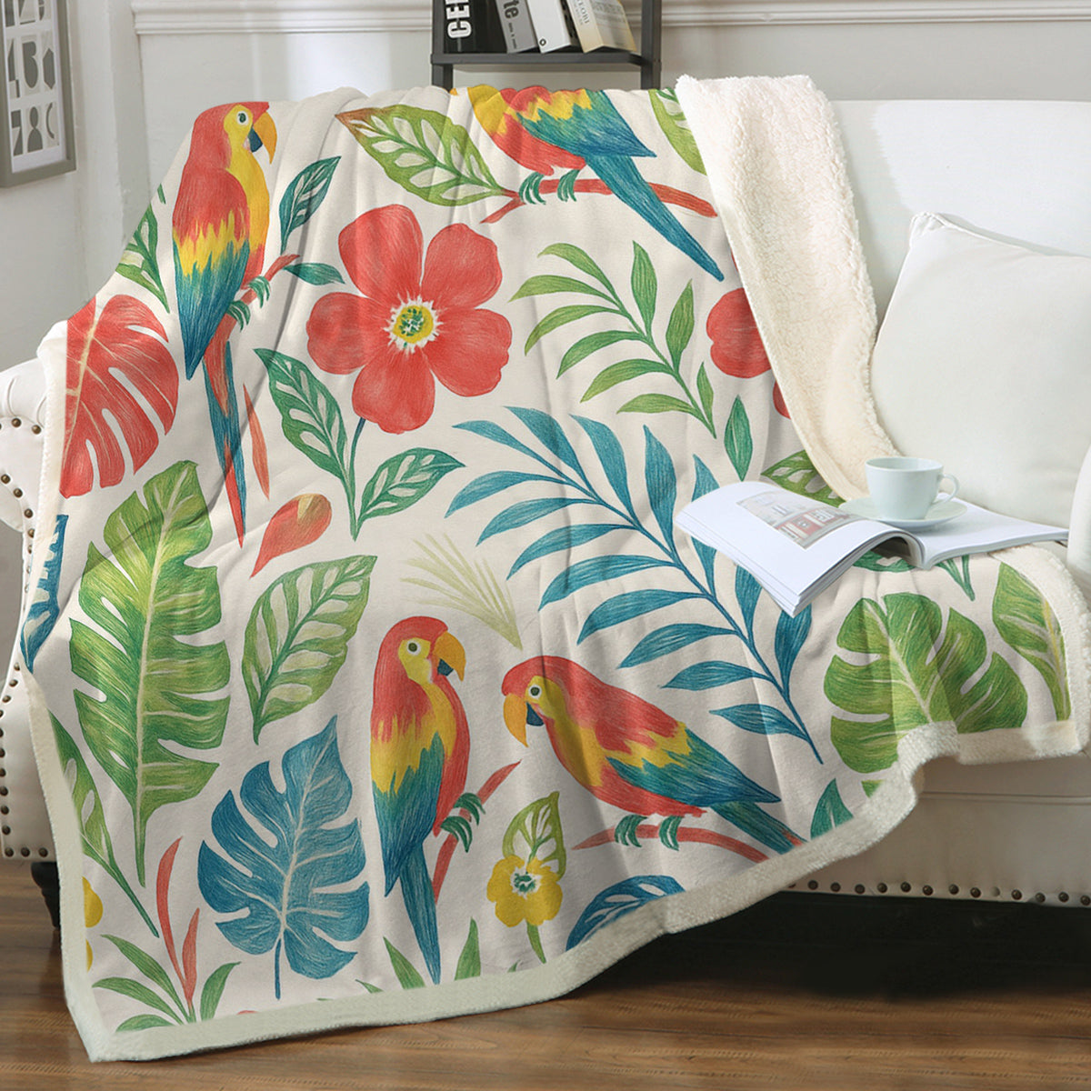 Classic Tropical Bedspread Blanket