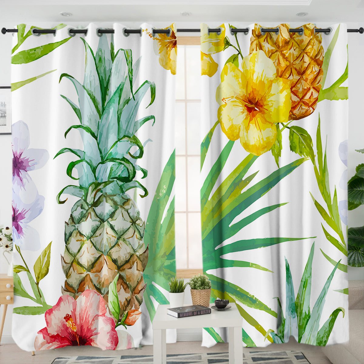 Tropical Pineapple Curtains