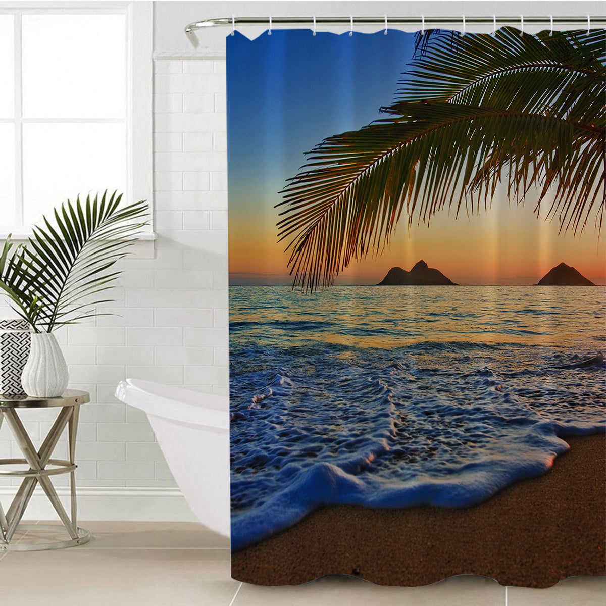 Tropical Sunset Shower Curtain
