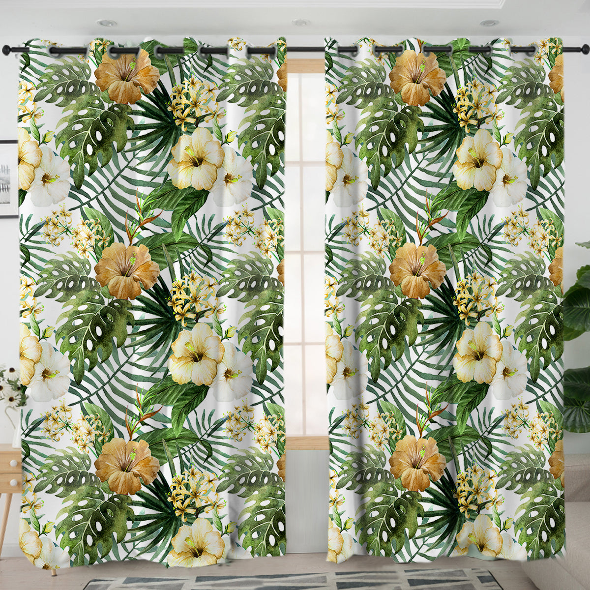 Hibiscus Tropics Curtains