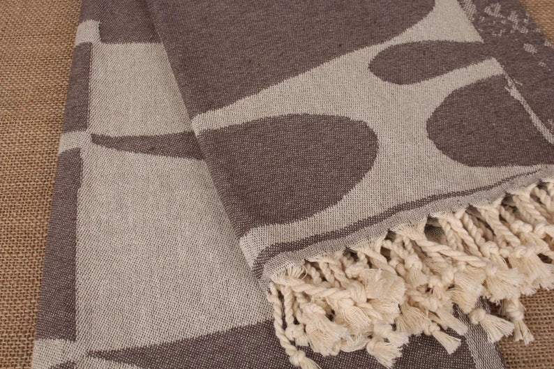 Gray Turtle Turkish Beach Towel