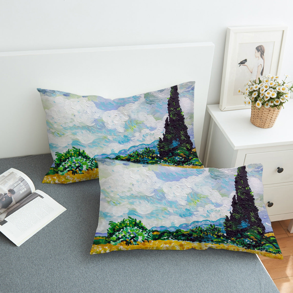 Van Gogh Wheat Fields Comforter with Shams and Pillow Cover