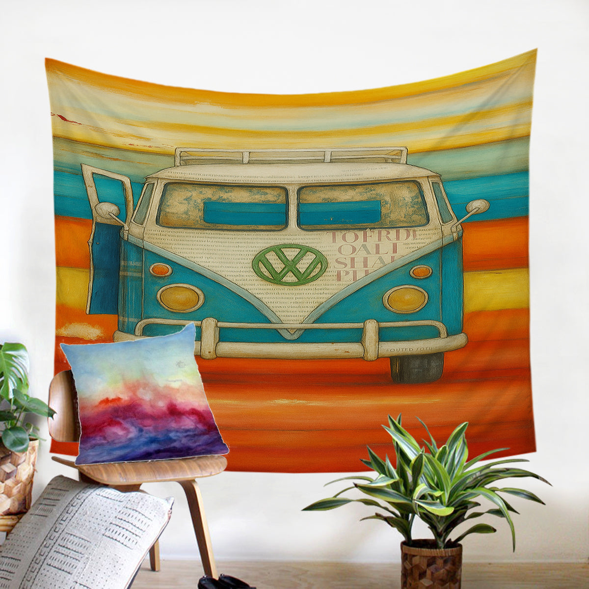 Vee Dub Sunset Duvet Cover Set