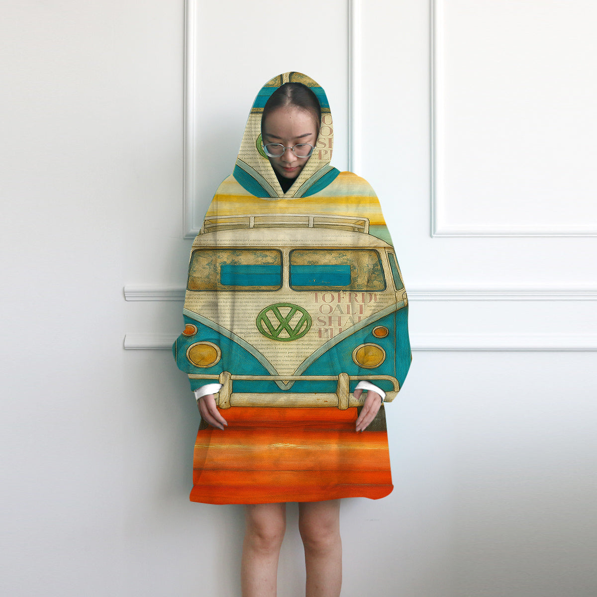 Vee Dub Sunset Wearable Blanket Hoodie