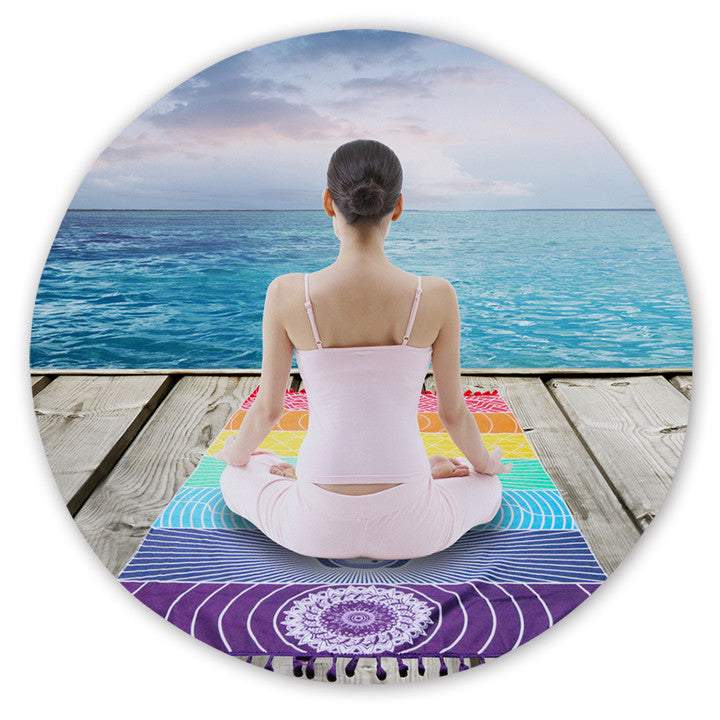 Beach Yoga Round Sand-Free Towel