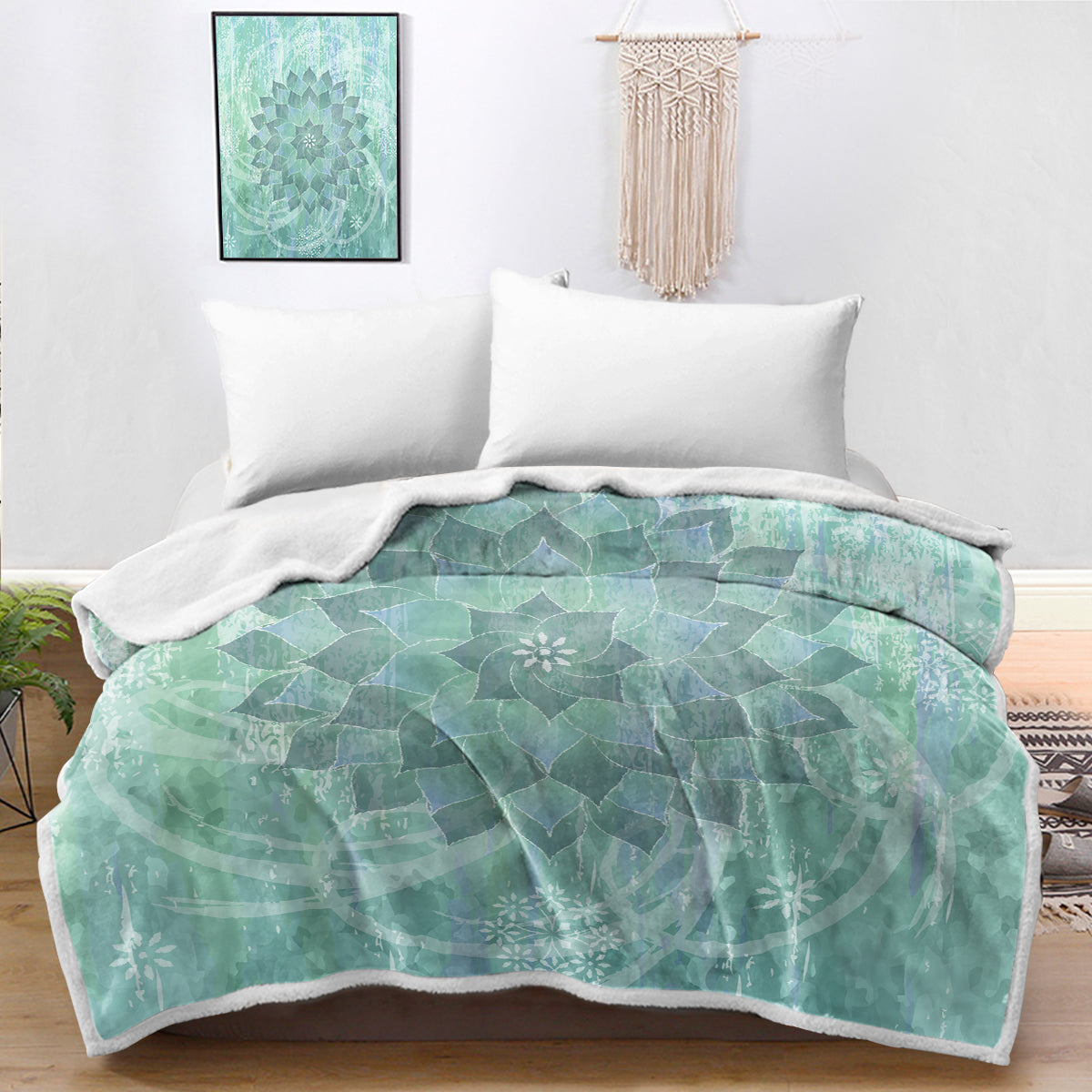 The Ocean Hues Bedspread Blanket
