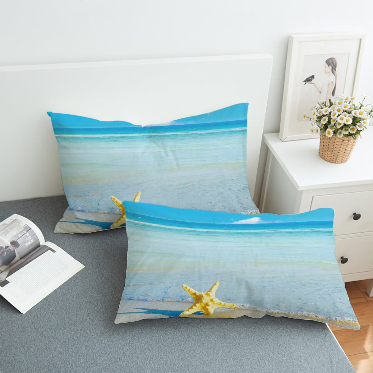 Beach Please Comforter with Shams and Pillow Cover