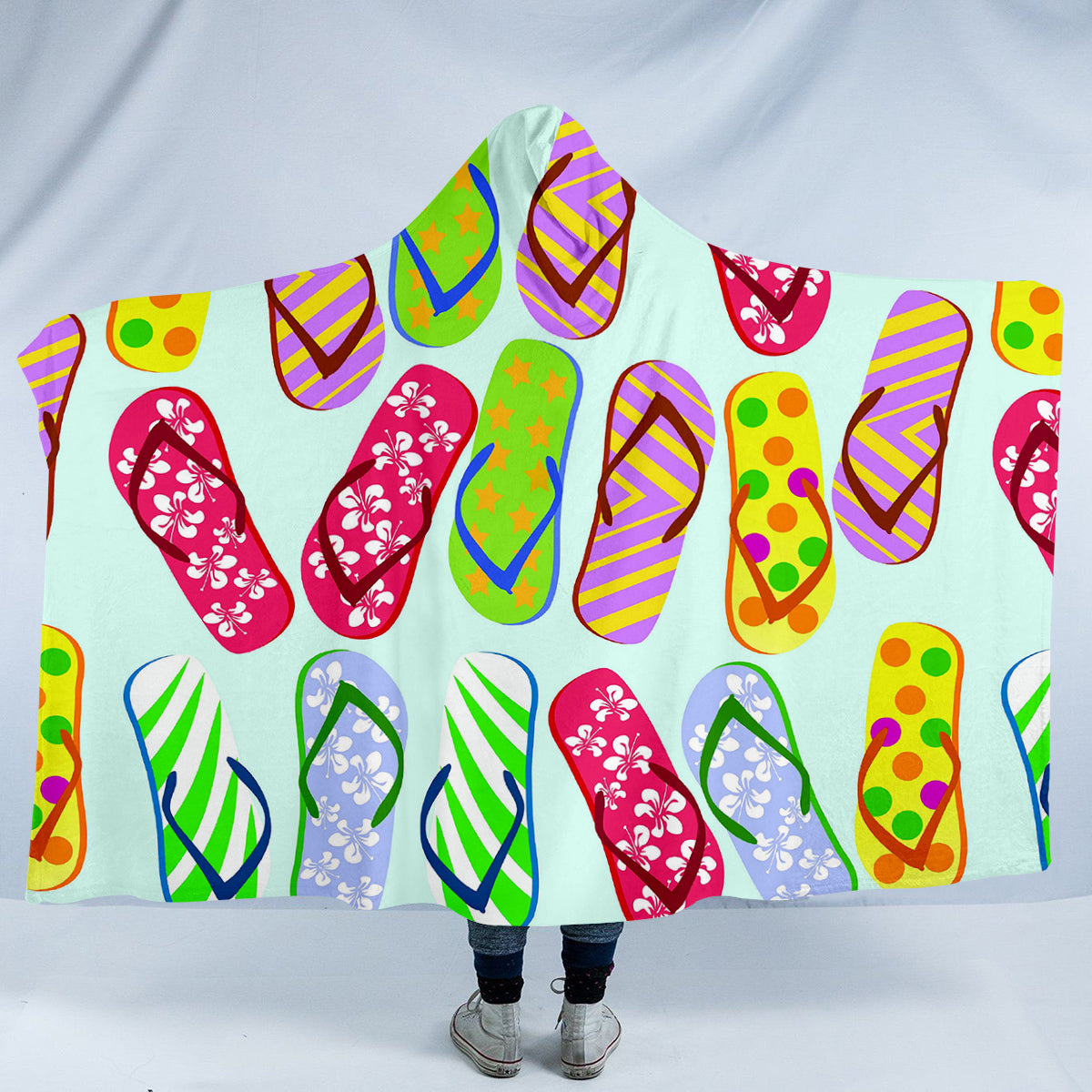 Flip Flops Kinda Girl Cozy Hooded Blanket