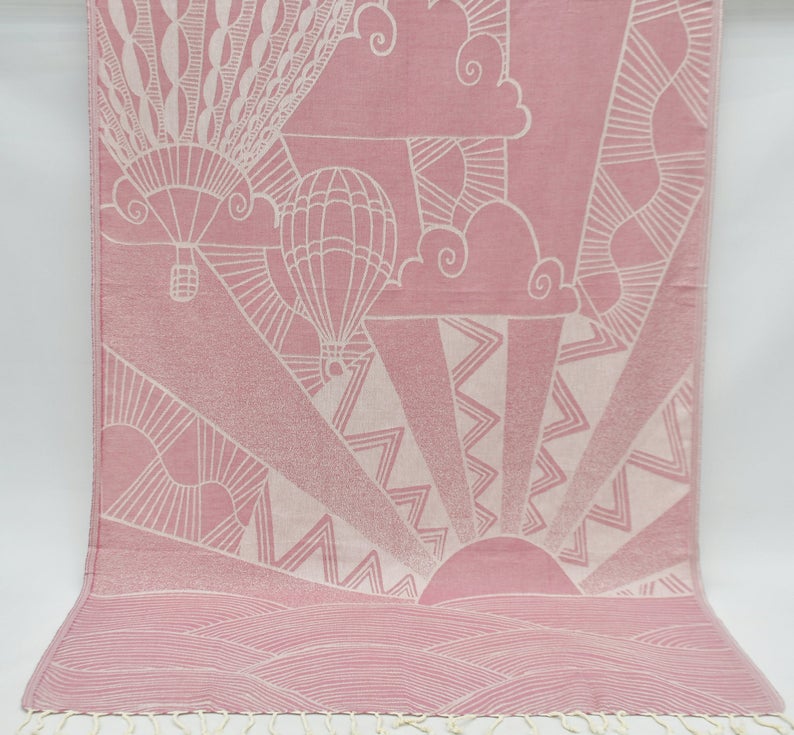 Fuchsia Sunrise 100% Cotton Towel