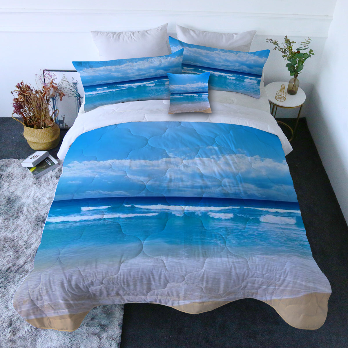 Peace of the Beach Comforter with Shams and Pillow Cover
