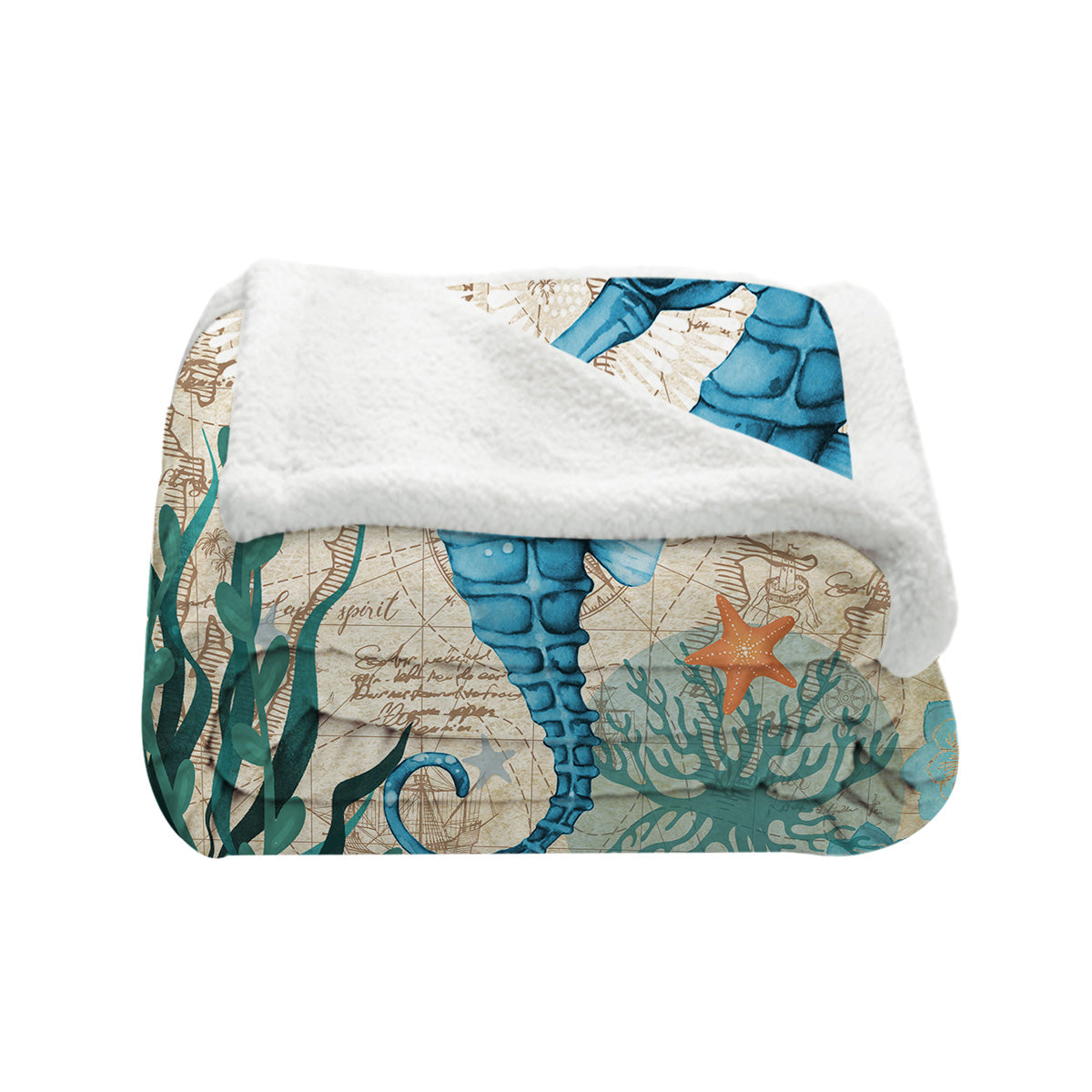 Seahorse Love Bedspread Blanket