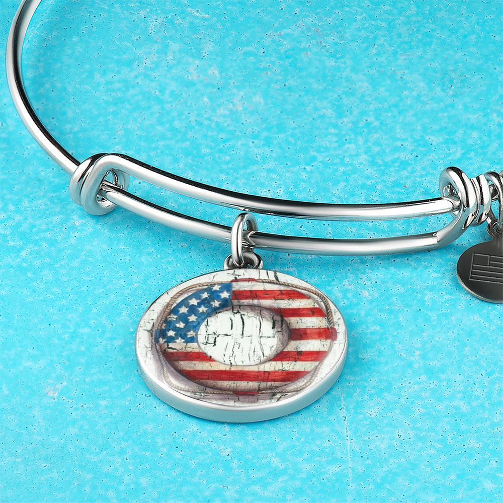 American Beachy Lifebelt Bangle Bracelet