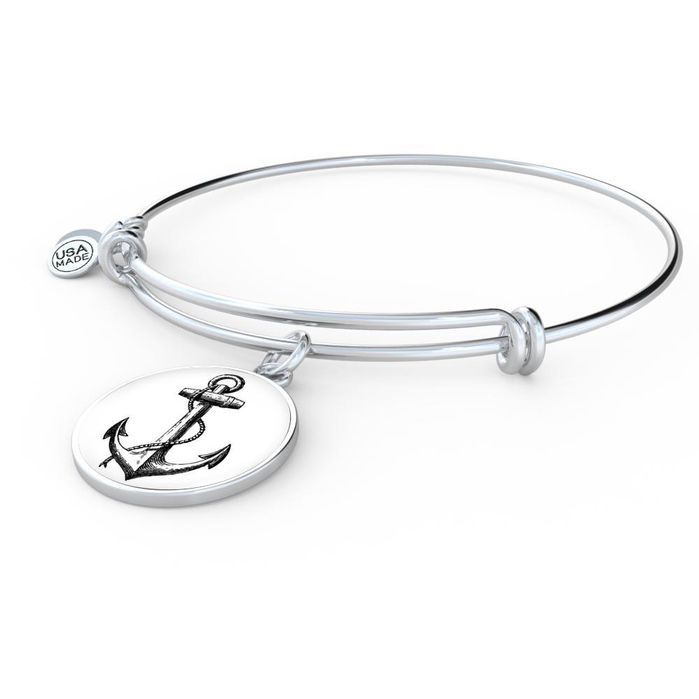 Anchor Bangle Bracelet