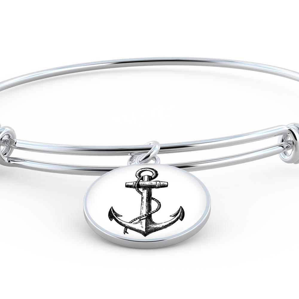 Anchor Bangle Bracelet