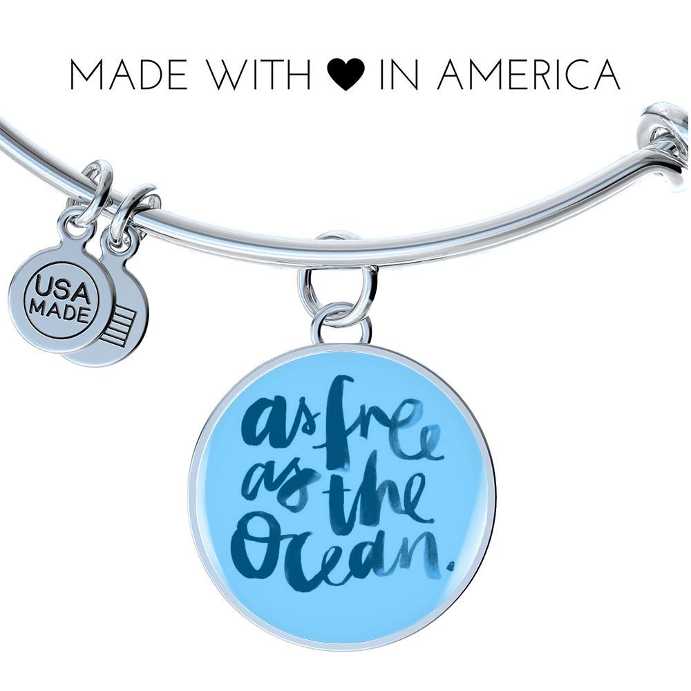 As Free As The Ocean Bangle Bracelet