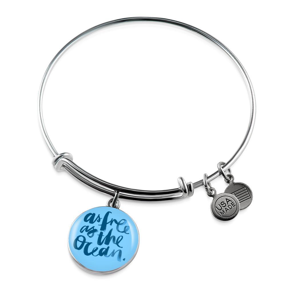 As Free As The Ocean Bangle Bracelet