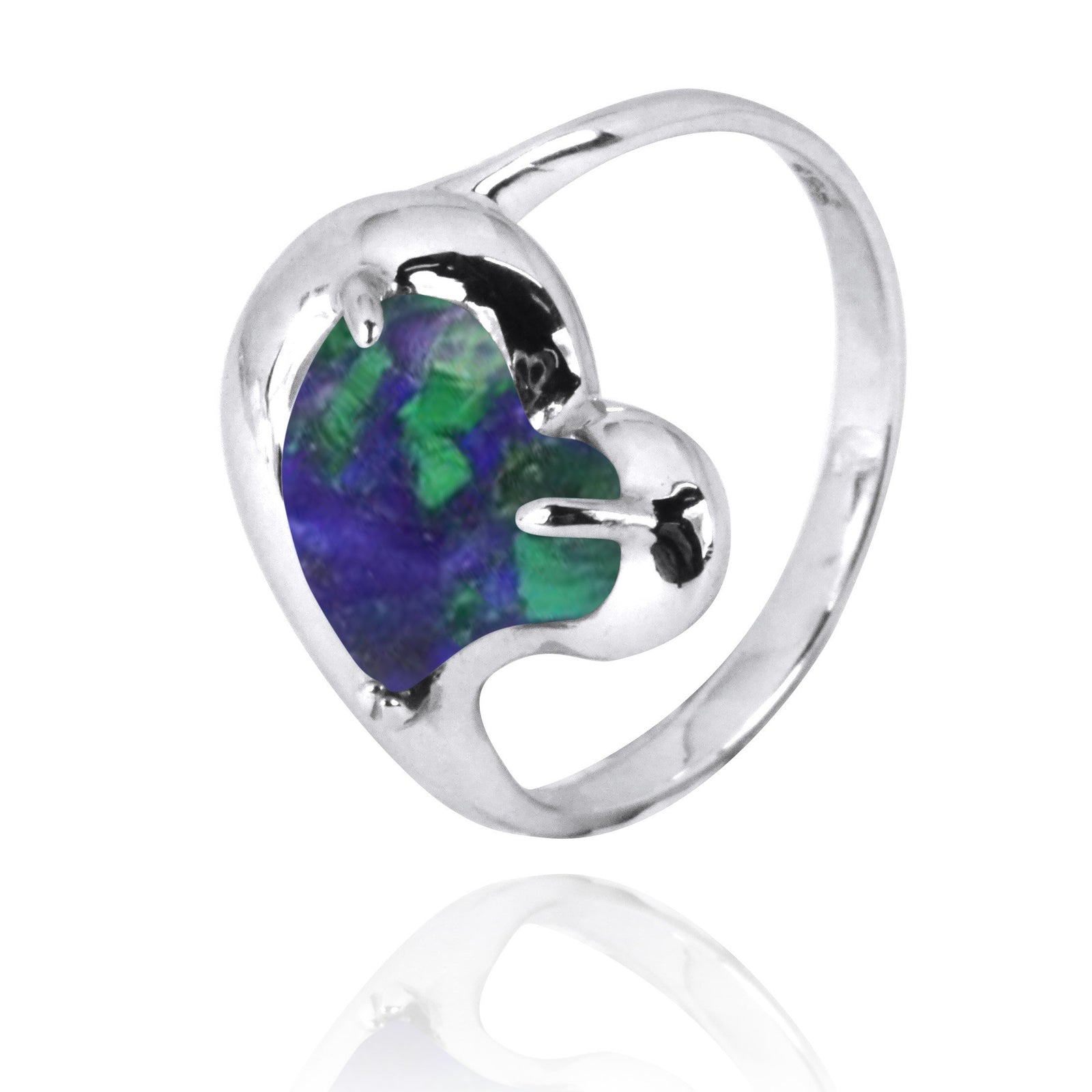 Azurite Malachite Cocktail Ring