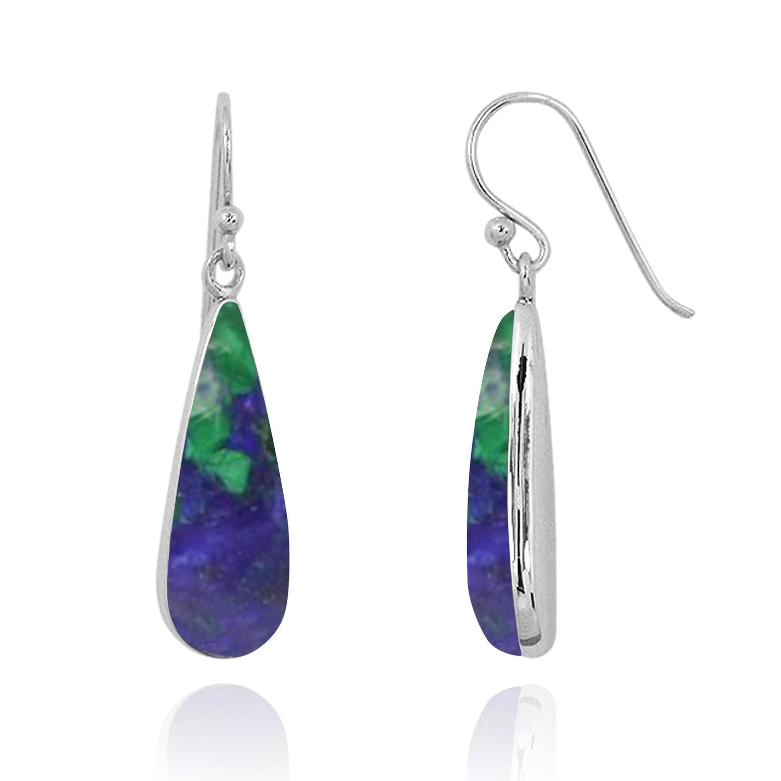 Azurite Malachite Drop Earrings