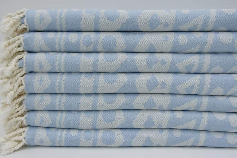Baby Blue Mandala 100% Cotton Towel