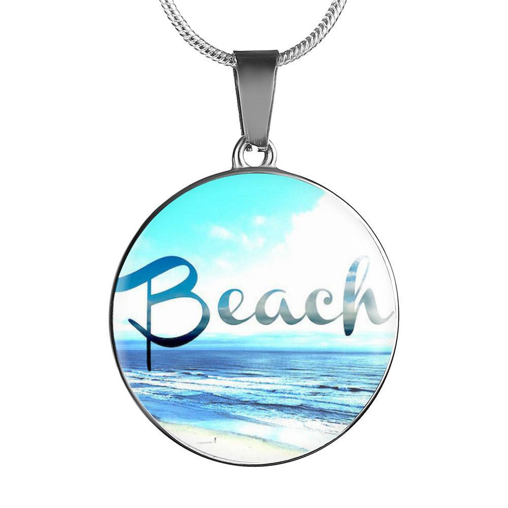 Beach Round Pendant Necklace