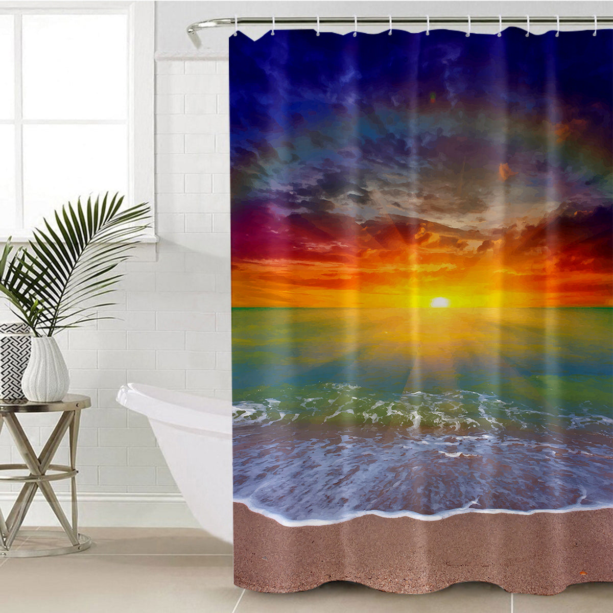 Sunset Beach Shower Curtain
