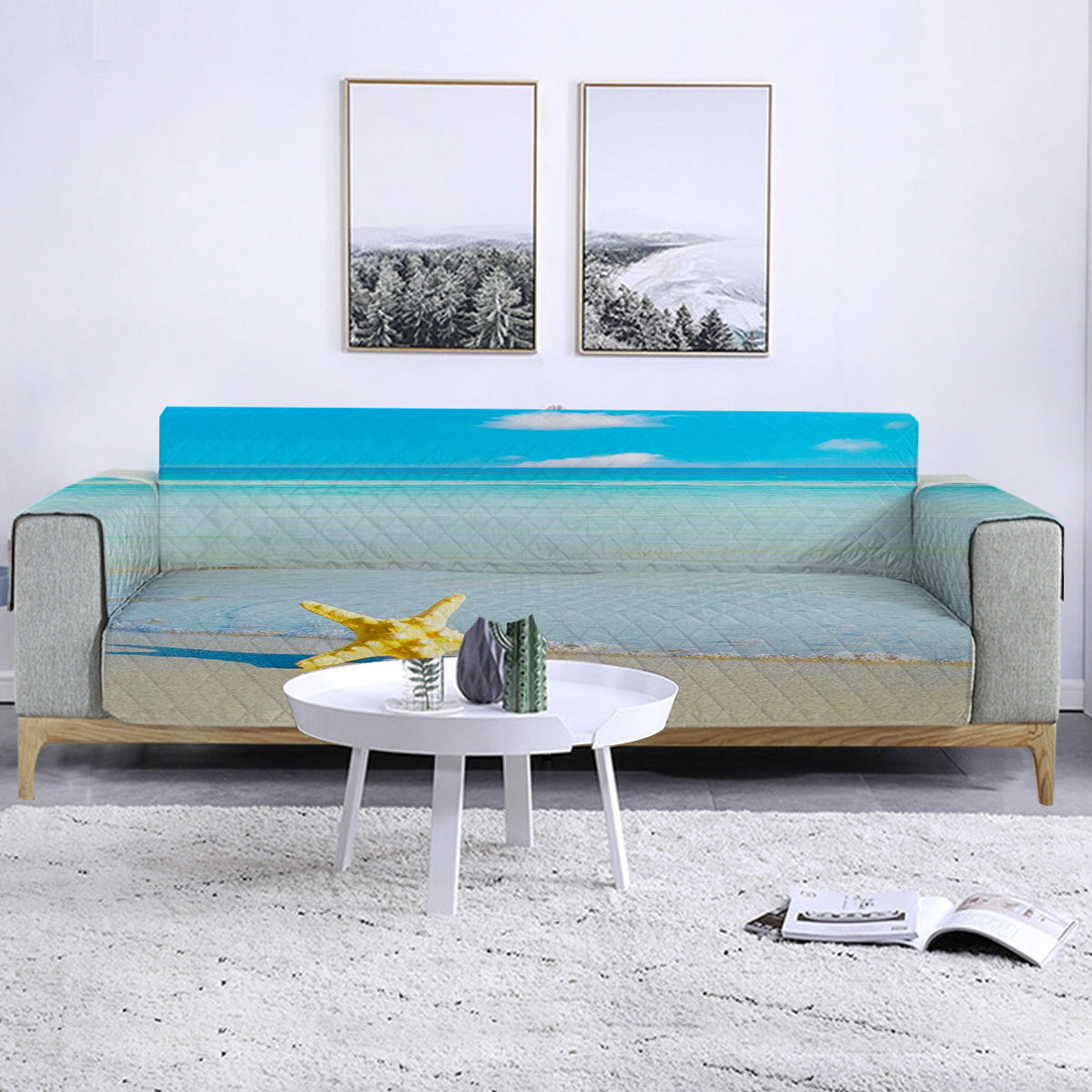 Beach Please Sofa Cover