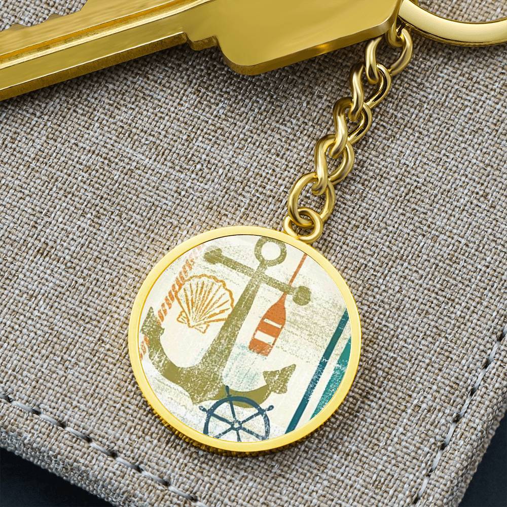 Beachy Anchor Keychain