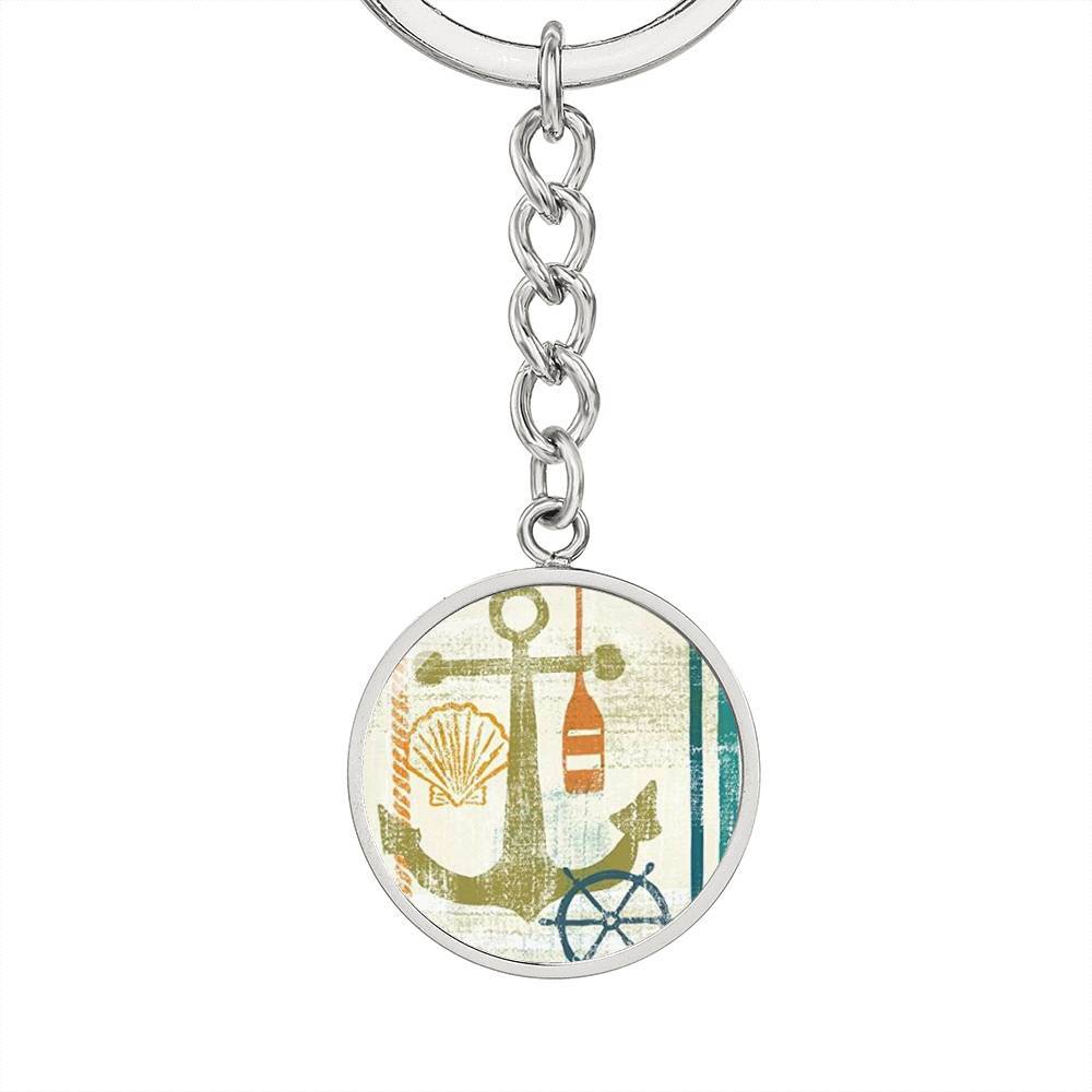Beachy Anchor Keychain