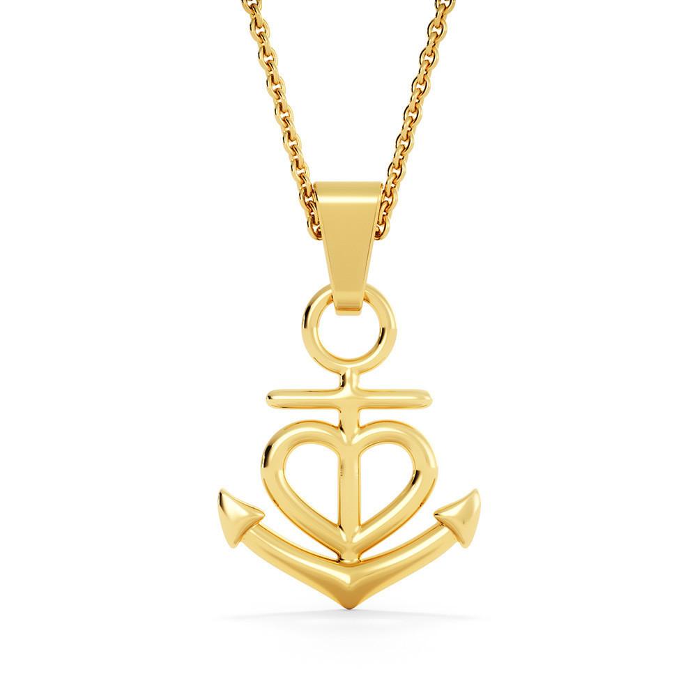Best Friends Anchor and Heart Necklace