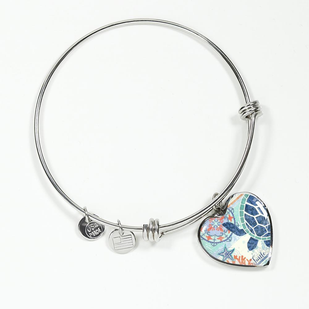 Blue Ocean Heart Necklace