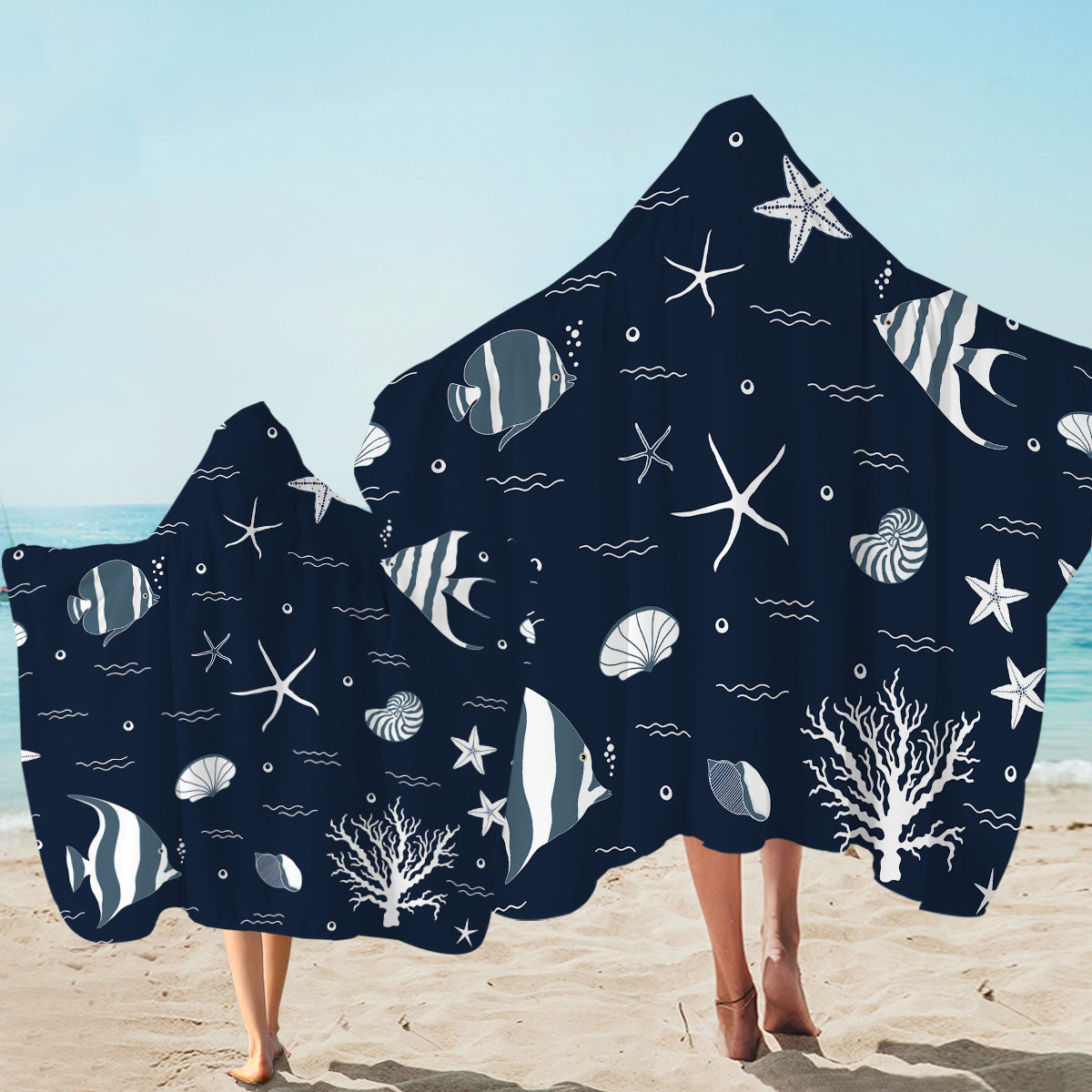 Blue Ocean Hooded Towel