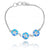Blue Opal with Sterling Silver Starfish Chain Bracelet