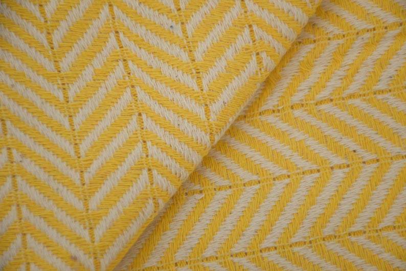 Bright Yellow 100% Cotton Round Beach Towel