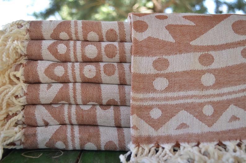 Brown Mandala 100% Cotton Towel