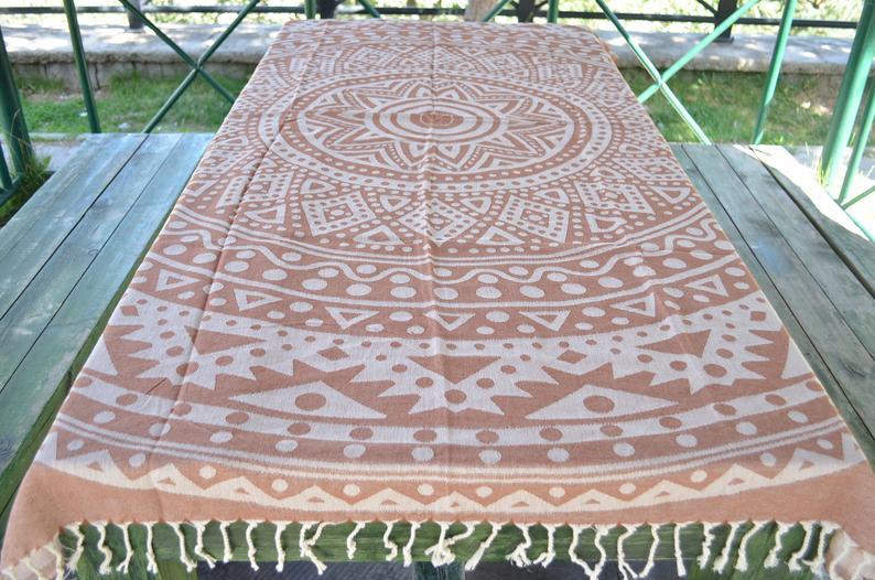 Brown Mandala 100% Cotton Towel