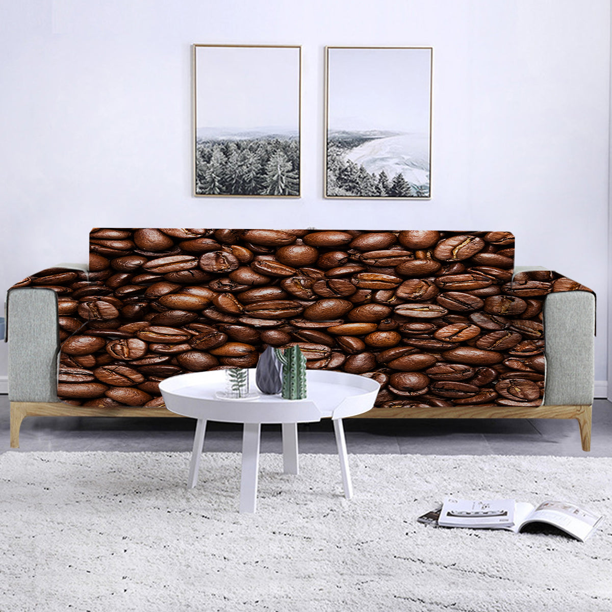 Coffee Passion Sofa Cover