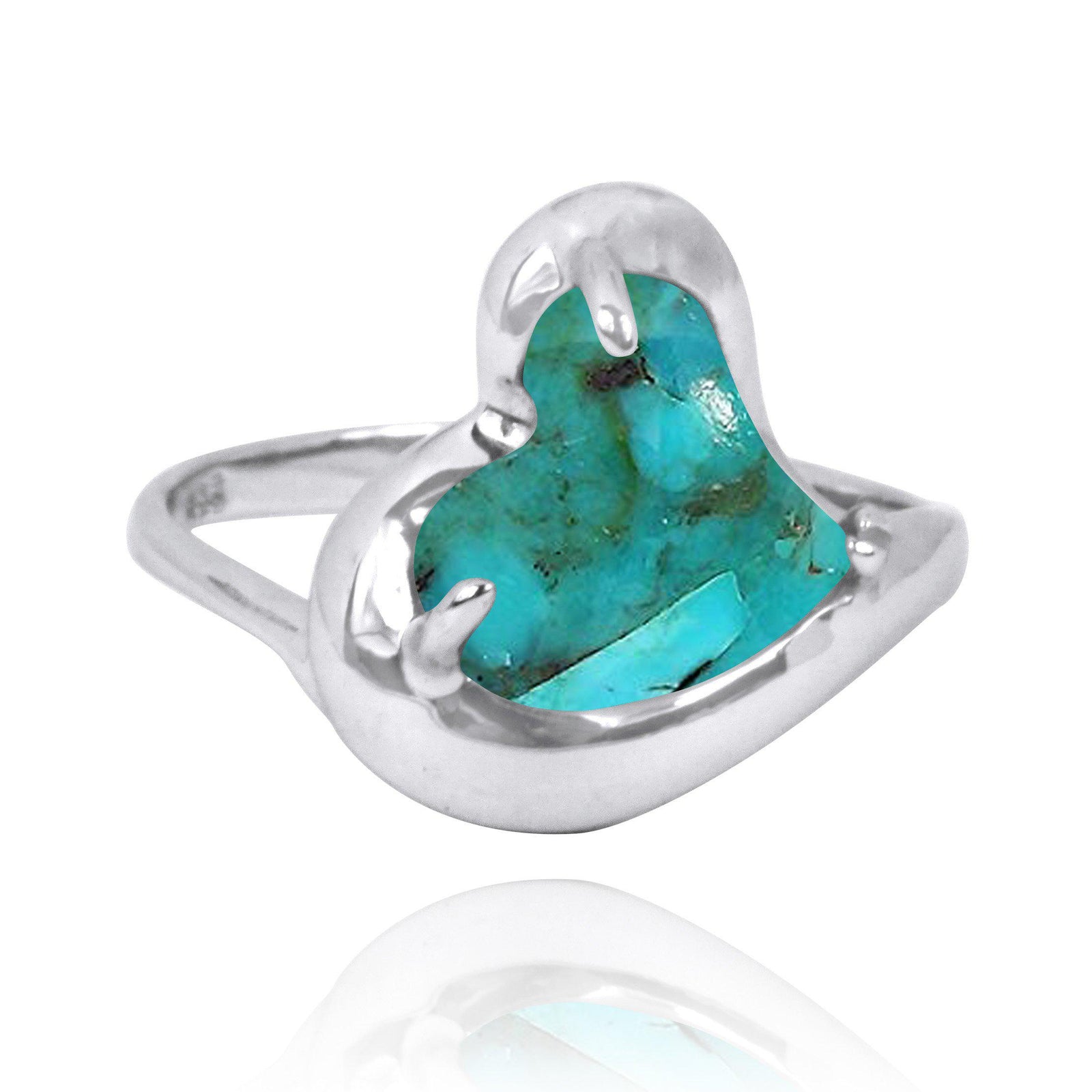 Compressed Turquoise Cocktail Ring