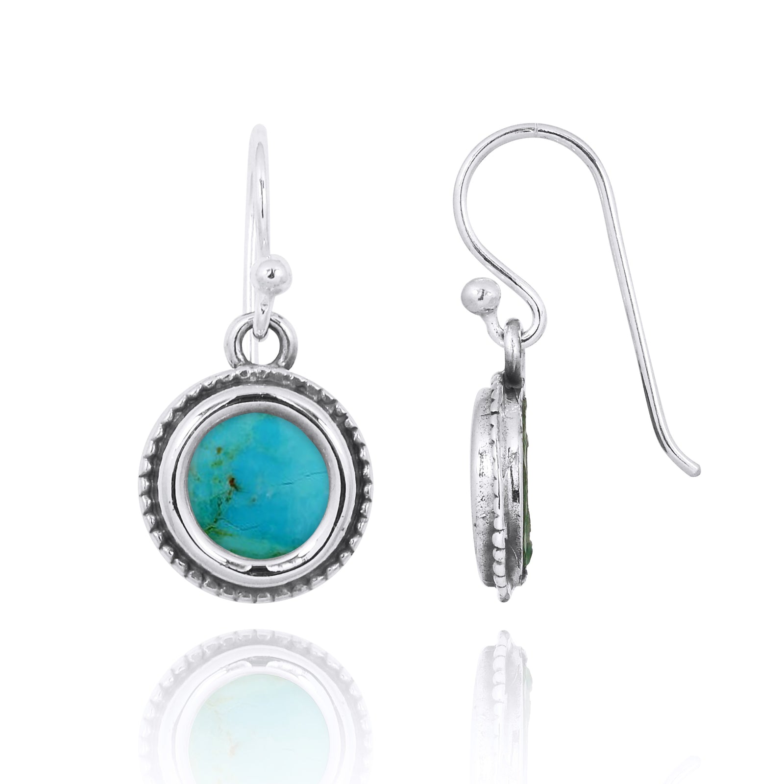 Compressed Turquoise Drop Earrings