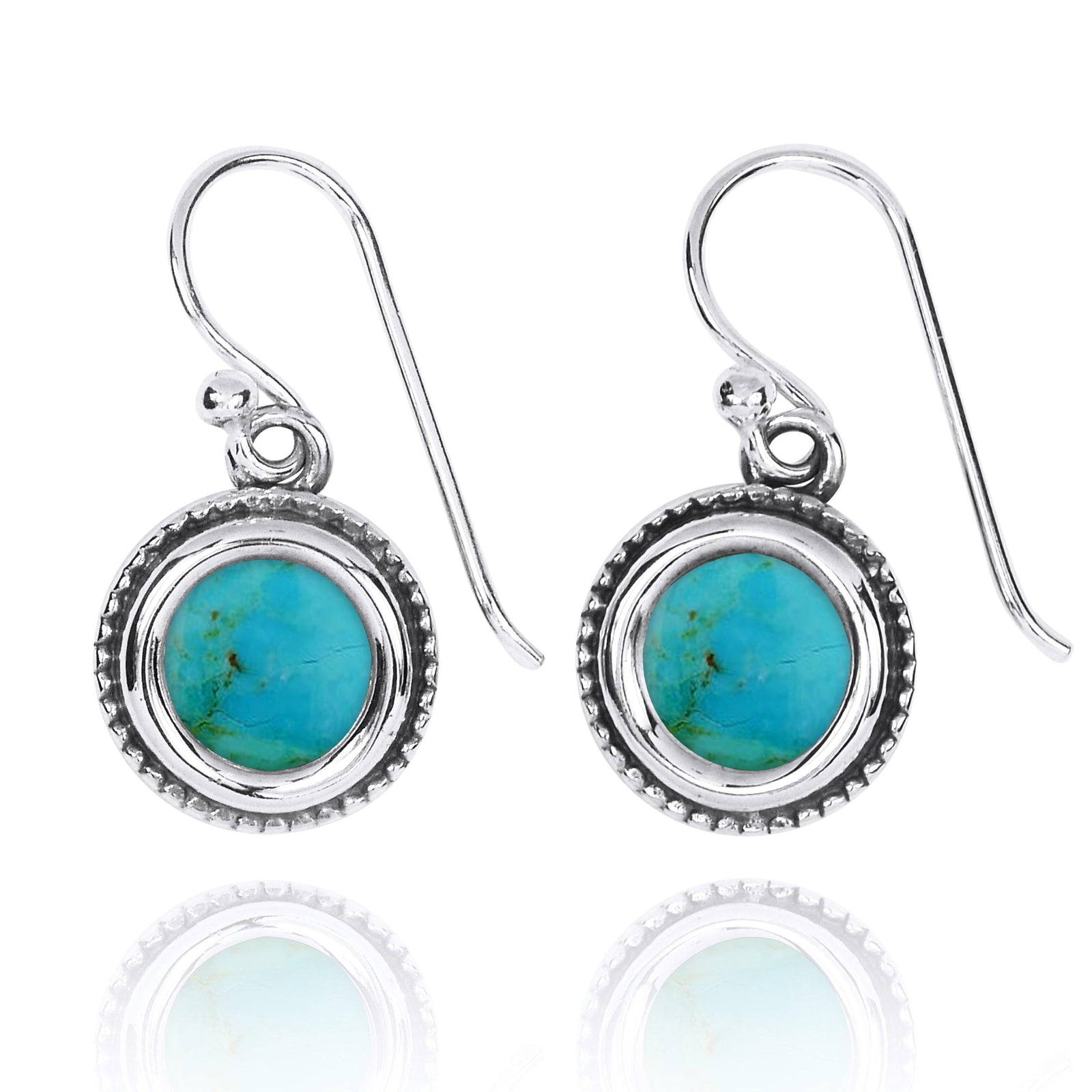 Compressed Turquoise Drop Earrings