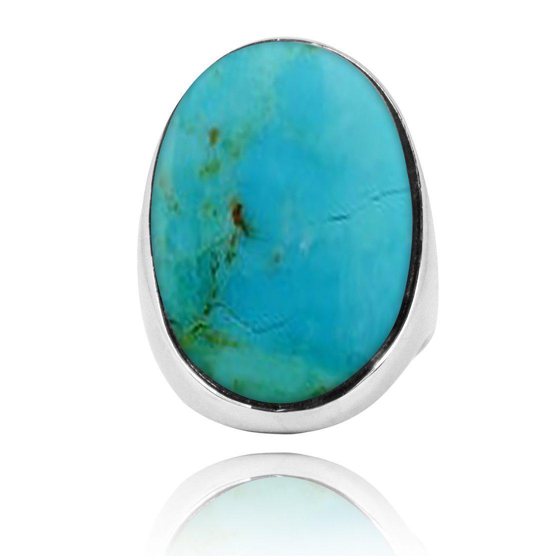 Compressed Turquoise Statement Ring