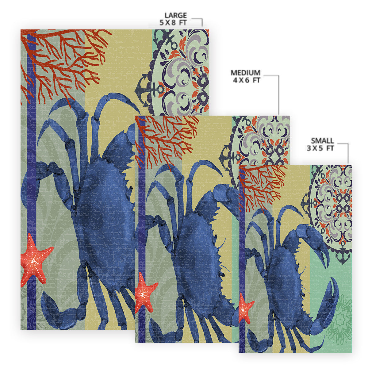 Crab Passion Area Rug